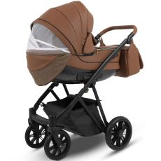 Коляска универсальная CAMARELO ZEO ECO 3 В 1 цвет коньячный 06 (экокожа)