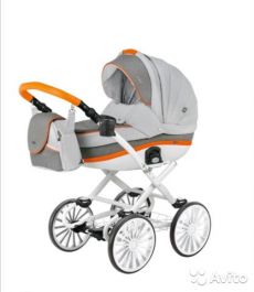 Коляска универсальная 2 в 1 BeBe-mobile INES R5 (Orange-Grey)