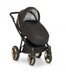 Коляска универсальная Verdi Mirage Soft 3 в 1 цвет 03 (черная экокожа)