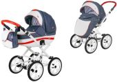 Коляска универсальная 2 в 1 BeBe-mobile INES R1 (Red-Navy-Blue)