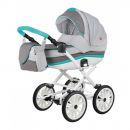 Коляска универсальная 2 в 1 BeBe-mobile INES R9 (Mint-Grey)